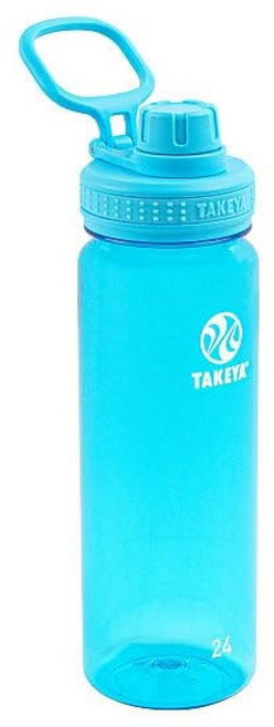 트리탄 스포츠 물병 - BPA 프리 및 식기세척기 사용이 가능한 뚜껑 손잡이가 있는 재사용 병 간단한 누수 방지 24온스 비바시티 퍼플, Breezy Blue, 24 Ounces, 1개