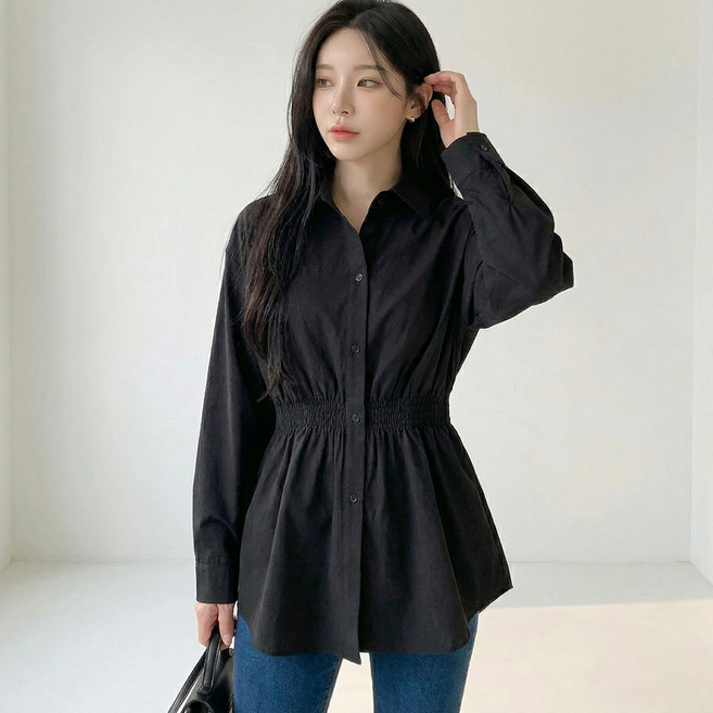 빅사이즈 여성 내추럴 셔츠 블라우스 B175-3 코헨브 봄가을