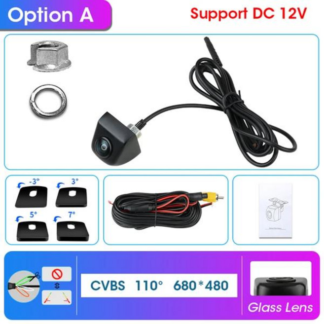 차량용 자동차 후방 카메라 Jansite AHD 1080P 170 어안 렌즈 역방향 야간 투시경 CVBS IP68 방수 범용 주차, [01] A-CVBS-680x480