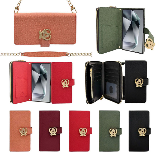 갤럭시S25엣지 SM-S937N 지퍼 다이어리 지갑형 손목 스트랩 증정 가죽 포켓 카드 지폐 수납 큐빅장식 포인트 팔목 골드 체인 톤레썬hee