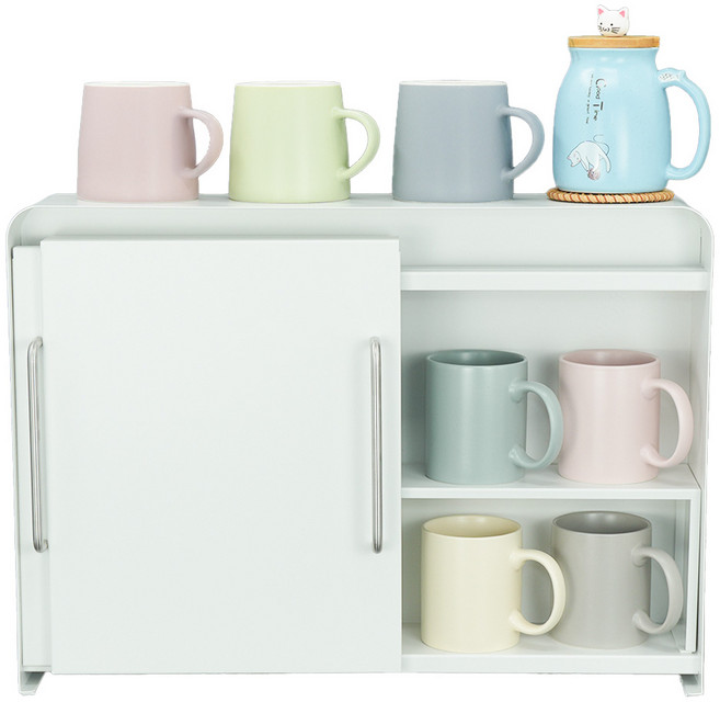 마켓플러스 철제 수납함 주방 식탁 양념통 영양제 정리함, 대형 화이트, 1개