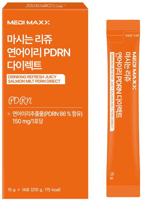 메디맥스 먹는 PDRN 150mg 콜라겐 마시는리쥬 피디알엔 다이렉트, 1개, 14회분