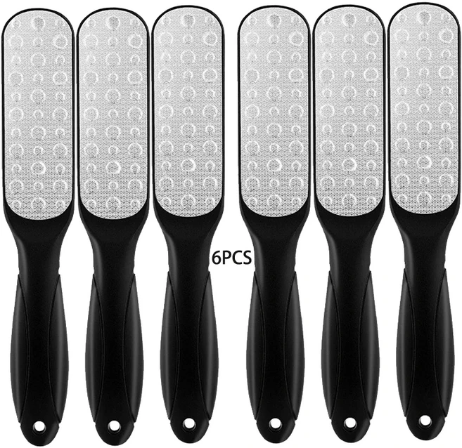 304 스테인레스 스틸 발 파일 죽은 피부를위한 양면 캘러스 리무버 전문 페디큐어 도구 스크레이퍼