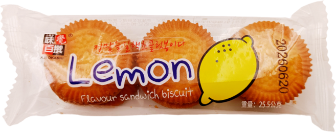 咪覺百撰 Lemon Flavour sandwich biscuit, 600g, 1套