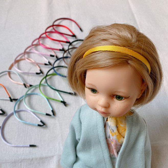 USD 포켓 브라이스 파올라레이나 22색 머리띠 헤어밴드 인형 악세서리 구체관절인형 소품, 14.하늘, 1개
