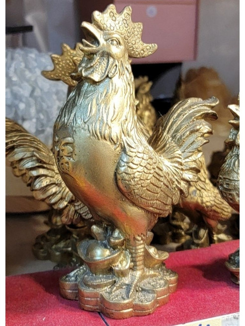 佳樺 純銅金雞擺飾 雞年風水招財小物, 高15cm一支, N/A