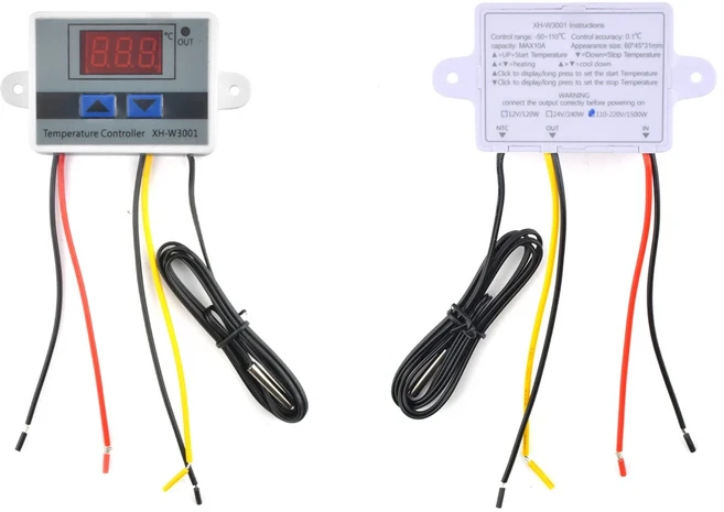 10A 12V LED 디지털 온도 컨트롤러 W3001 레귤레이터 스위치 프로브 NTC 센서, 04 new DC 24V