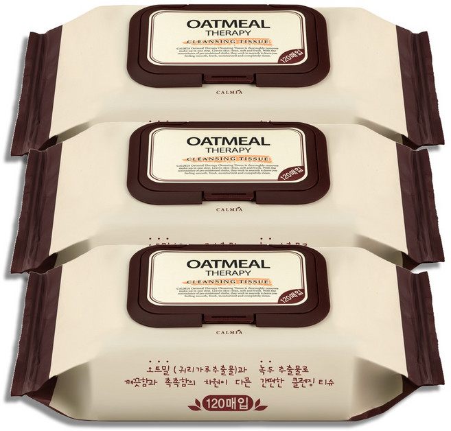 칼미아 오트밀 테라피 클렌징티슈, 120매입, 6개