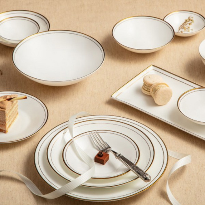 한국도자기 네오 4인 홈 식기 세트 19p, 골드, 9종, 1세트