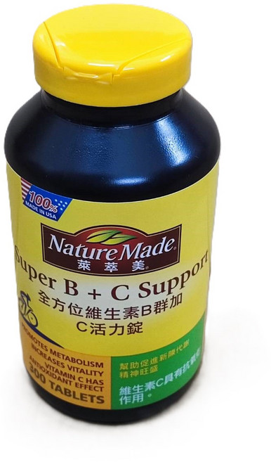 Nature Made 萊萃美 全方位維生素B群加C活力錠, 300份, 1個