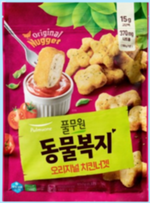 [풀무원] 동물복지 오리지널 치킨너겟, 1개, 550g