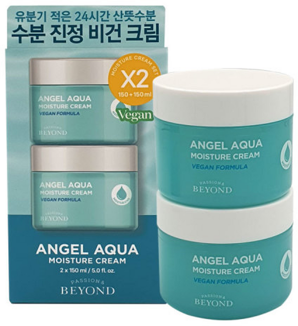 비욘드 엔젤 아쿠아 수분 진정 비건 크림 기획(1+1)+수려한 폼클렌져() 지급, 1개, 100ml