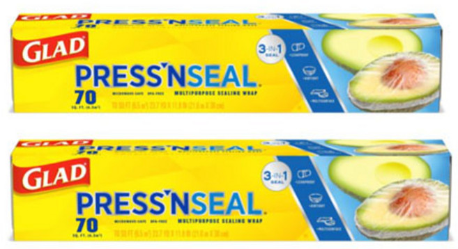 GLAD 글래드 프레스앤씰 푸드 랩 70 스퀘어 2팩