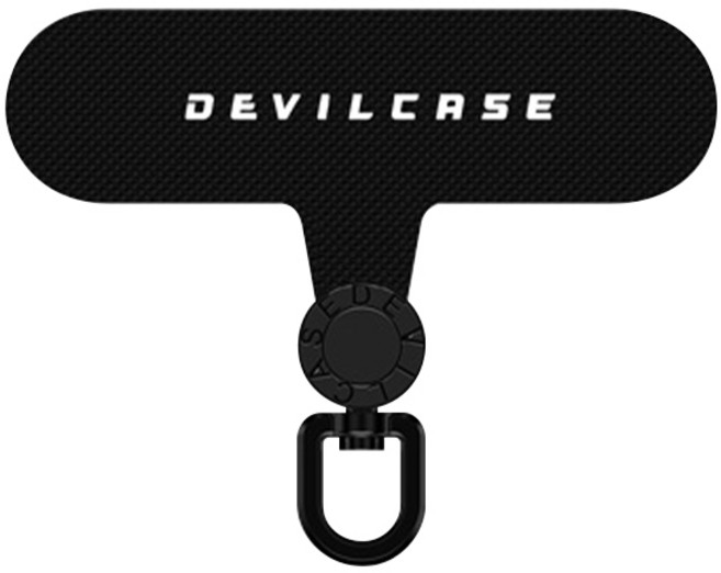 DEVILCASE 惡魔盾 360度可旋轉手機墊片 掛繩夾片 通用型手機支架, 黑色
