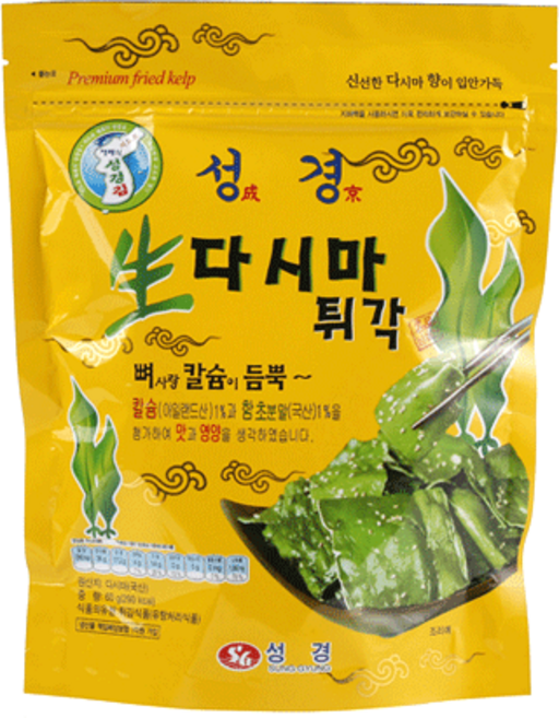 성경식품 성경 생 다시마 튀각, 60g, 10개