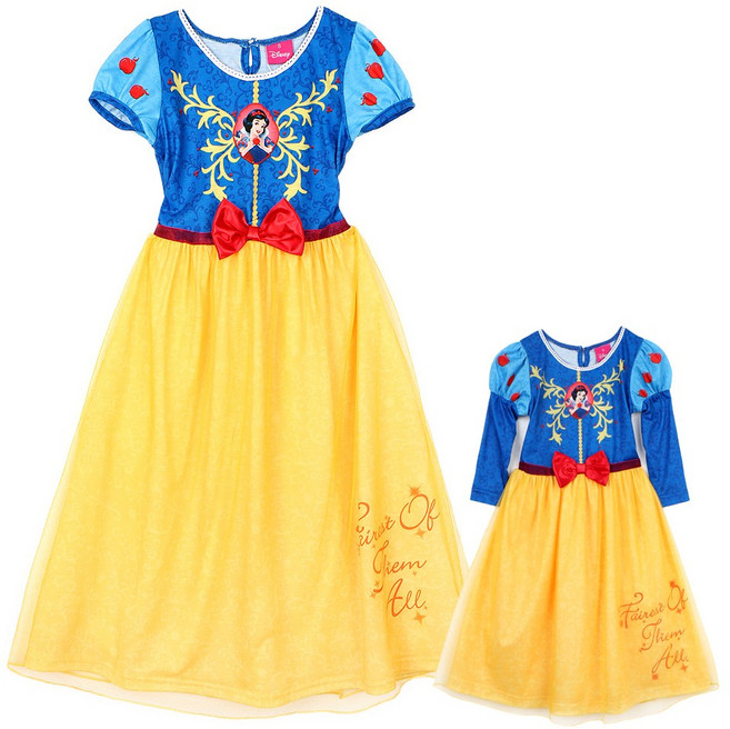 디즈니 공주 원피스 드레스 아동 여아 유아 잠옷 세트 파자마 파티 실내복 백설공주신형 반팔/7부