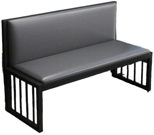 벤치의자 다용도 등받이 약국 인테리어 대기의자 디자인 식당 긴벤치 카페, 7. 팔걸이가 없는 클래식 블랙 120x42