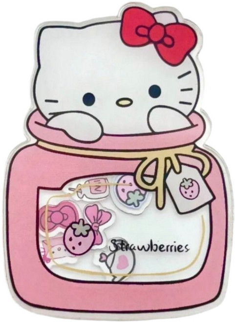 쉐이커 고양이 스마트톡 그립 톡홀더, 1개, 딸기쨈키티