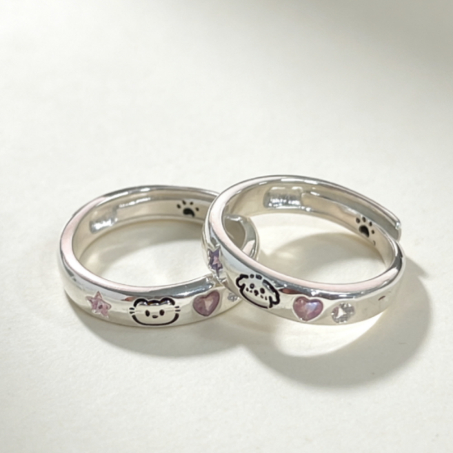 링디 925실버 우정링 커플링 실버 은반지 순은