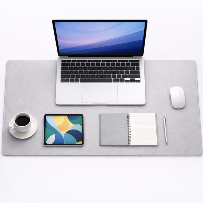 달리앤달리 가죽 데스크 매트 책상 보호매트 논슬립 대형 마우스 장패드, 1개, 03-모던그레이(사이즈 80x40cm)