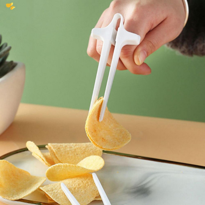 게임용 과자 간식용 손가락 집게 젓가락 MS, 블랙 2개입