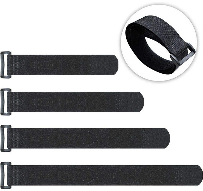니즈웰 탄탄고정 다용도 찍찍이 벨크로 스트랩, 8개, 블랙 50cm