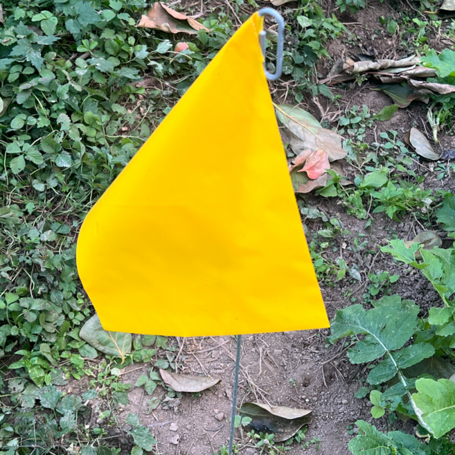 DEEP 측량 깃발 클립, 10개, 70cm 3.5mm + 노랑깃발