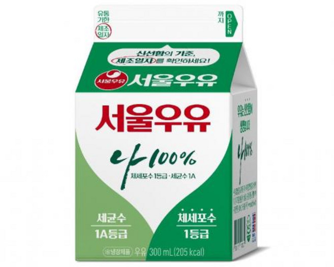흰우유 나백 서울우유 300ML x 10, 10개