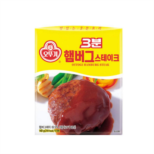 오뚜기 3분 햄버그스테이크, 140g, 72개
