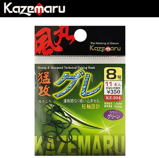 카제마루 KZ-304 맹공구레 뱅에돔바늘, 1개