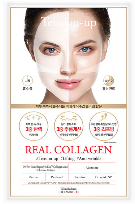 더마픽스 퍼펙트 리얼 퍼포먼스 콜라겐 100 마스크팩, 8개입, 1개