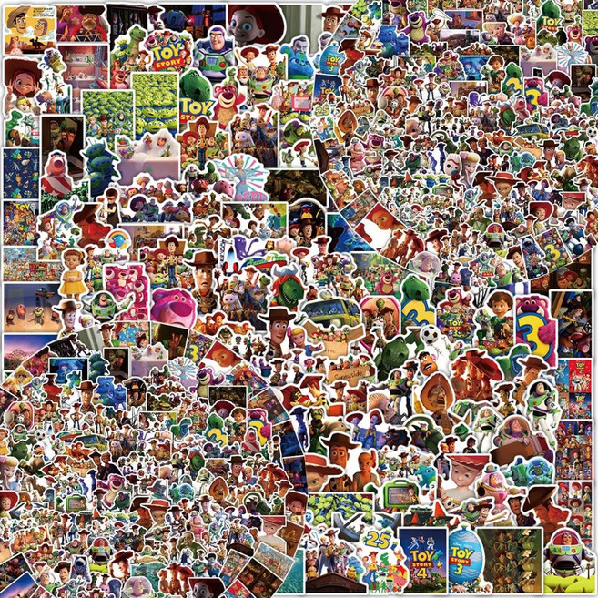 2026 토이스토리 총집편 스티커 202종 다꾸 폰꾸 캐리어 노트북 방수 스티커 선물용, 202개, 혼합색상