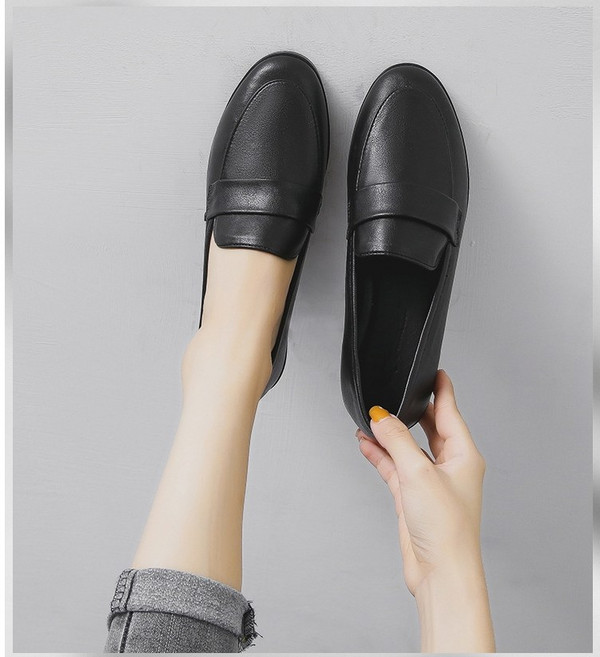 체인지쉬(change she)여성 발편한 캐주얼 가죽 로퍼 고급 여성 단화