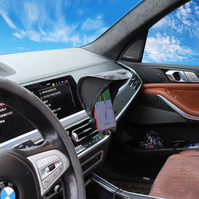 택시 차량용 핸드폰 햇빛가리개, 블랙, 1개