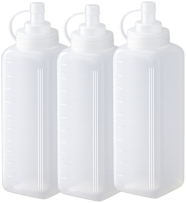 바이빈 세탁세제 공병 소분 세제 용기 정리, 3개, 투명 1000ml