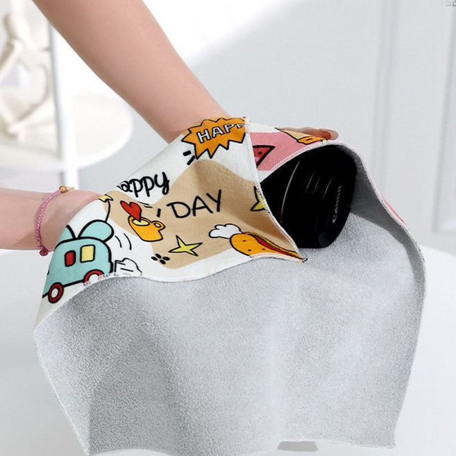 다용도 매직 보자기 찍찍이 파우치 테크랩 카메라 렌즈 보호 화장품 수납 화장품수납, 토끼케이크