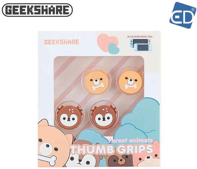 닌텐도 조이스틱 커버 긱쉐어 사슴&도그 (4P), 1개