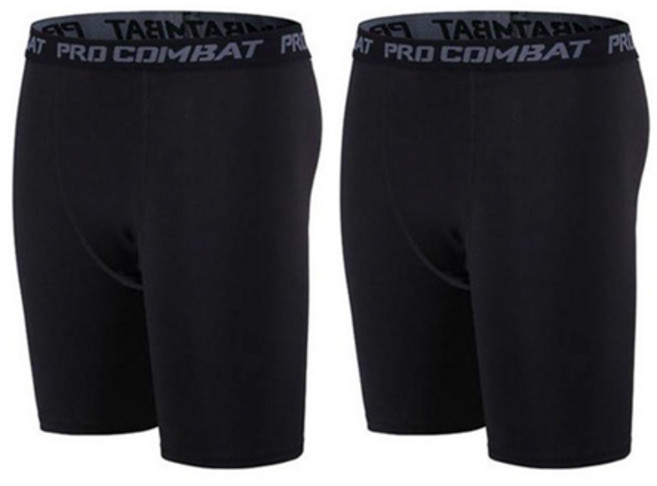 SUB22 남성 5부 스포츠 레깅스 태클팬츠 타이즈 2장 세트