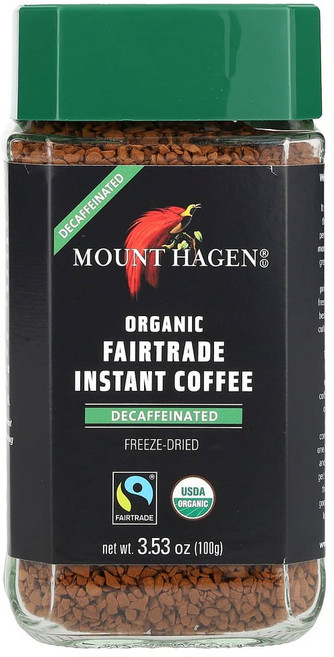 마운트하겐 공정 무역 인스턴트 커피 동결 건조 디카페인 100g(3.53oz), 1개, 1개입, 100g