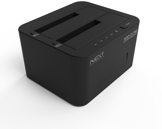 넥스트 NEXT-965TC C타입 USB3.1 2베이 하드 도킹스테이션 SSD HDD 2Bay 1대1 클론지원, 1개