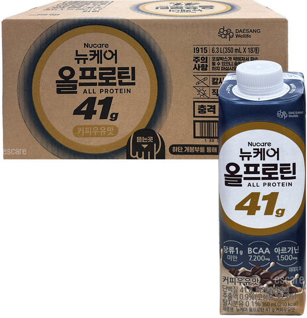뉴케어 올프로틴 커피우유맛 고단백 건강음료, 18개, 350ml