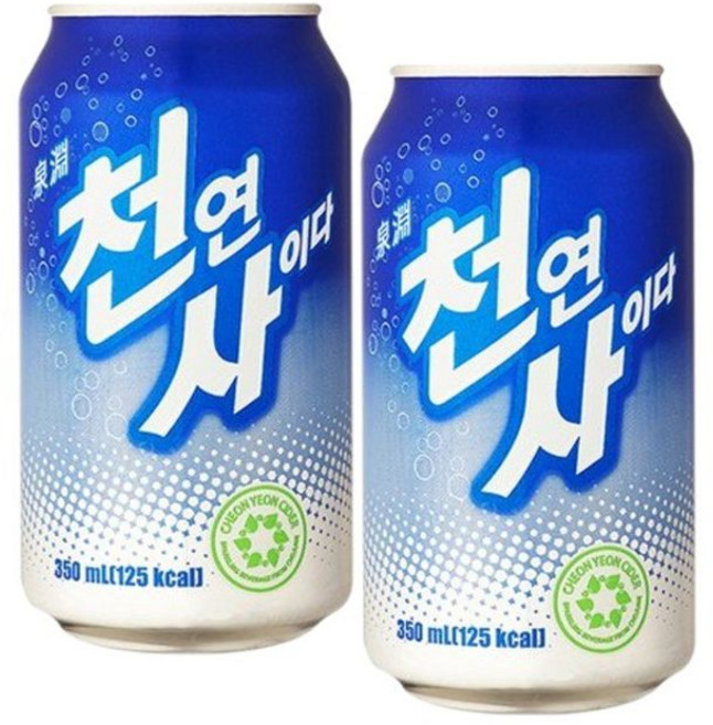 일화 천연사이다 350ml x 48캔 (24캔입x2박스), 48개