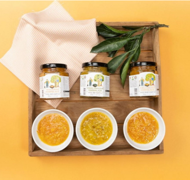 제주 수제잼 귤곳간 마말레이드 3종세트(감귤/한라봉/감귤) 답례품 제주도선물세트, 3개, 165g, 3종 선물세트(한라봉/한라봉/블루베리)