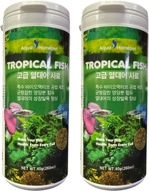 트로피칼피쉬 고급 열대어 후레이크사료 구피 테트라 베타 채색강화, 260ml, 2개
