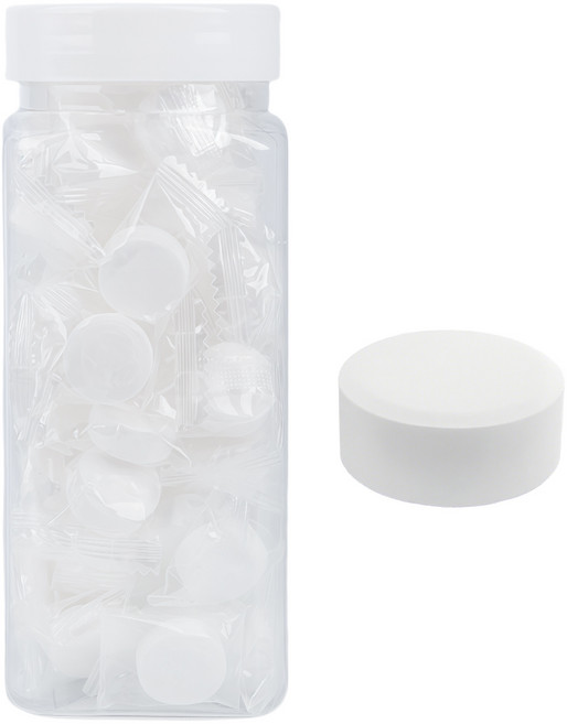 투데이리빙 대용량 초강력 텀블러 발포 세정제 물병 세척 청소 개별 포장 발포제 보틀 찌든때 제거 휴대용 일회용 세척제, 60개, 5g