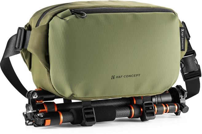 K&F CONCEPT 카메라 슬링백 숄더백 10L KF13.157, 그린, 1개