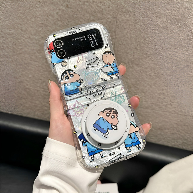 갤럭시z플립5 z플립6 z플립7 투명 실리콘 캐릭터 핸드폰케이스