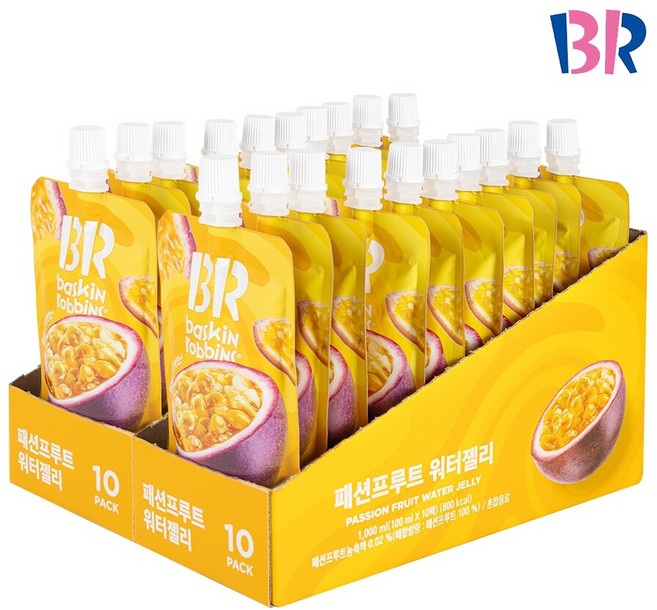 G[무료배송][배스킨라빈스] 패션프루트 워터젤리 100ml x 20팩, 20개
