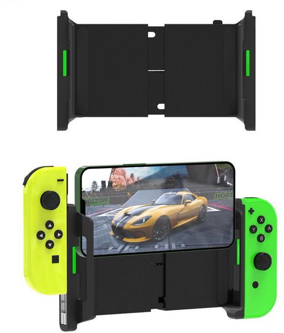 NS Switch JOY CON 手機支架 拉伸手把支架, 1個, 黑色支架(不含手把)