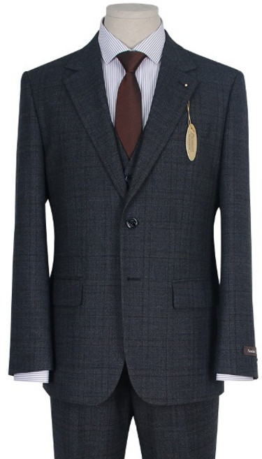 빅사이즈 울 그레이체크 프리미엄 정장세트 B233SUSW048